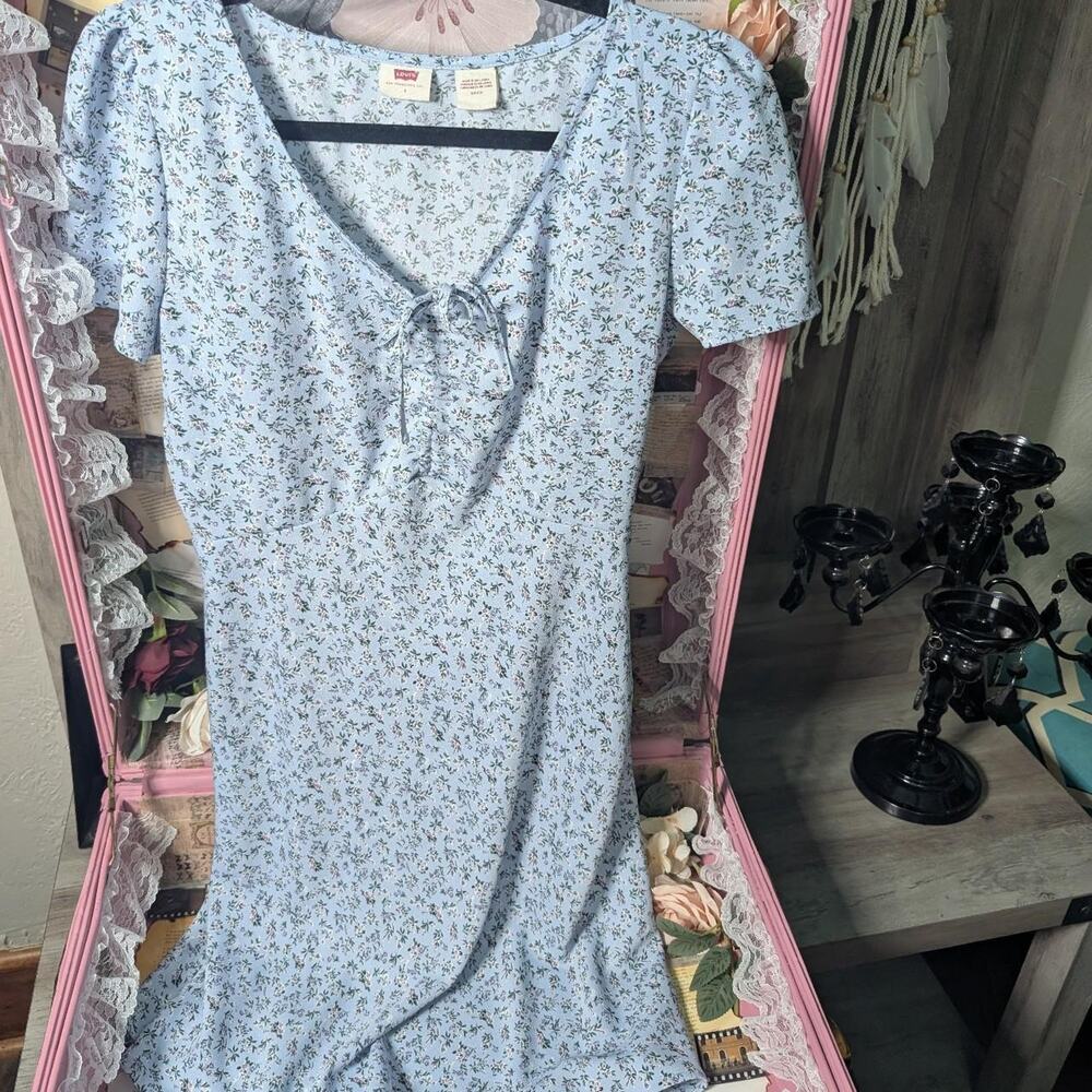 Levis blue floral babydoll dress - Picture 2 of 4